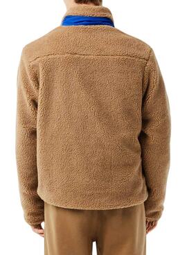 Veste Lacoste Couleur bloc Camel pour Homme