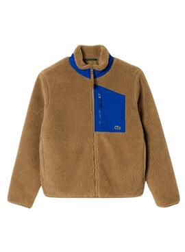 Veste Lacoste Couleur bloc Camel pour Homme