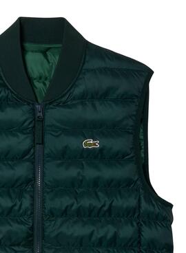 Gilet Lacoste Rembourré Vert pour Homme