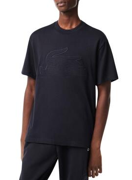 T-Shirt Lacoste Rembourré Bleu Marine pour Homme