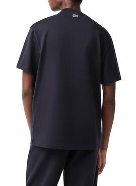 T-Shirt Lacoste Rembourré Bleu Marine pour Homme