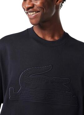 T-Shirt Lacoste Rembourré Bleu Marine pour Homme