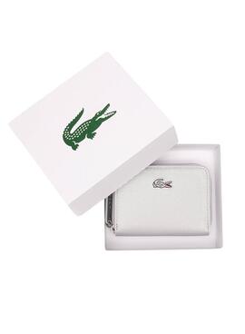 Portefeuille Lacoste XS Argent Avec Fermeture éclair Femme