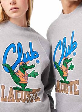 Sweat Lacoste Club Gris pour Homme et Femme