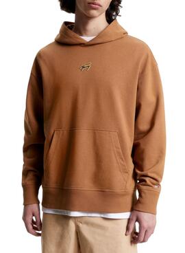 Sweat Tommy Jeans Signature Camel pour Homme