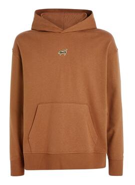 Sweat Tommy Jeans Signature Camel pour Homme