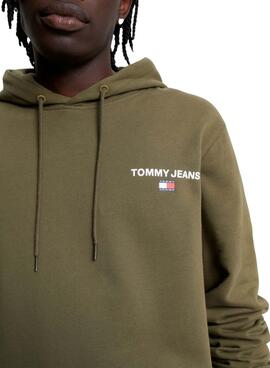 Sweat Tommy Jeans Graphic Hoodie Vert Homme