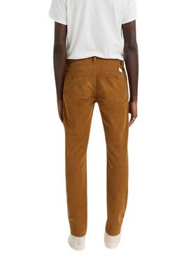 Pantalon Chino Levis Velours côtelé Camel pour Homme