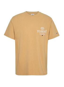 T-Shirt Tommy Jeans Luxe Athletic Camel Homme