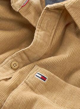 Chemise Tommy Jeans Corduroy Camel pour Homme