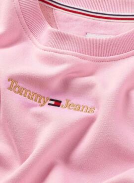 Sweat Tommy Jeans Gold Linear Rose pour Femme