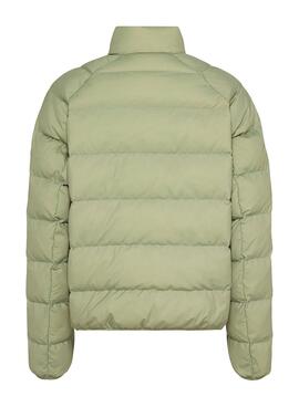 Veste Tommy Jeans Light Down Vert pour Femme