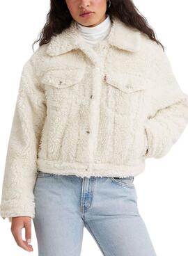 Veste Levis Camionneur Baby Bubble Sherpa Beige