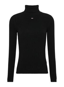 Pull Tommy Jeans Essential Col roulé Noire