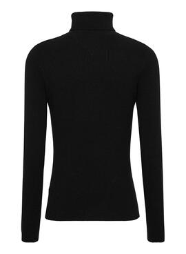 Pull Tommy Jeans Essential Col roulé Noire