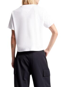 T-Shirt Tommy Jeans Lux Athletic Blanc Femme