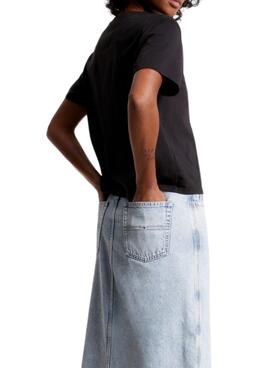 T-Shirt Tommy Jeans Lux Athletic Blanc Femme