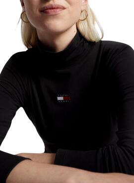 T-Shirt Tommy Jeans Badge Cuello Perkins Noire