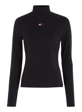 T-Shirt Tommy Jeans Badge Cuello Perkins Noire