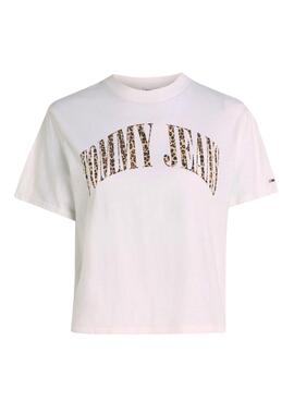 T-Shirt Tommy Jeans Classic Leo pour Femme Blanc