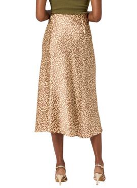 Jupe Naf Naf Animal Print Beige pour Femme