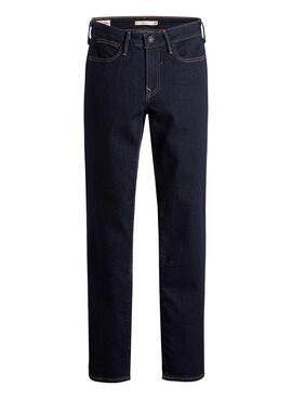 Pantalon Jeans Levis 712 High Slim Bleu Marine Femme