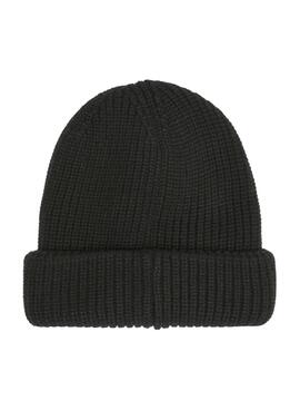Chapeau Tommy Jeans De Knitted Avec Logo Noire