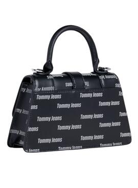 Sac à main Tommy Jeans Alimentation Print Logos Noire Femme