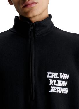 Sweat Calvin Klein Jeans Futur 3D Noire Homme