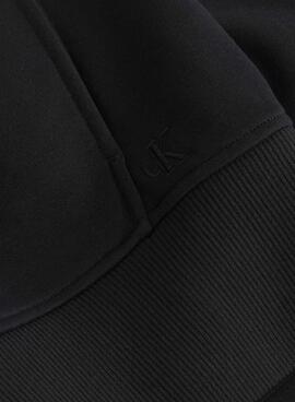 Sweat Calvin Klein Jeans Logo Tape Zip Noire