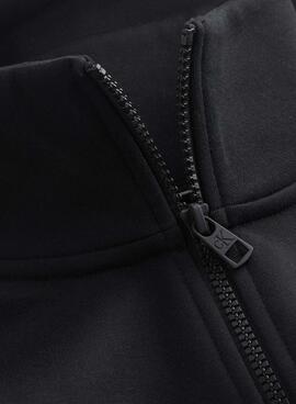 Sweat Calvin Klein Jeans Logo Tape Zip Noire
