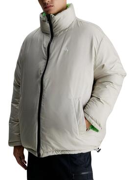 Doudoune Calvin Klein Reversible Années 90 Beige Homme