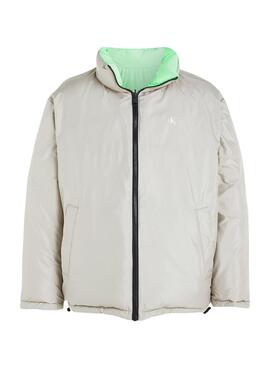 Doudoune Calvin Klein Reversible Années 90 Beige Homme