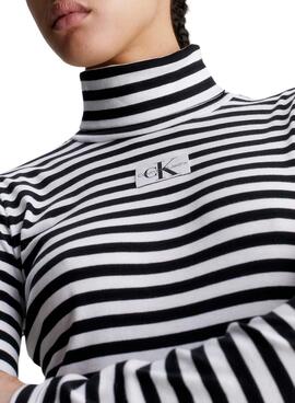 T-Shirt Calvin Klein Jeans Striped Rouleau Neck CK