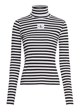 T-Shirt Calvin Klein Jeans Striped Rouleau Neck CK