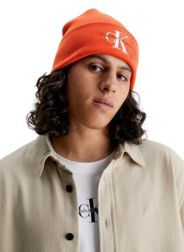 Chapeau Calvin Klein Jeans Monologo Knitted Orange