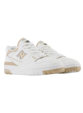 Baskets New Balance BB550 Blanc Camel Femme