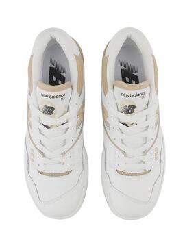 Baskets New Balance BB550 Blanc Camel Femme