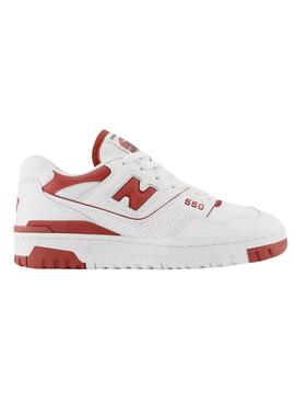 Baskets New Balance BB550 Blanc Rouge Femme