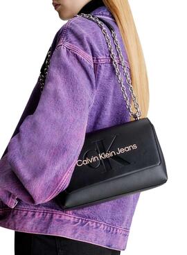 Sac à main Calvin Klein Jeans Sculpted Noire Femme