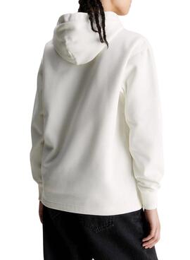Sweat Calvin Klein Logo Cordon de serrage Capuche Beige