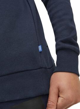 Sweat Jack & Jones Logo Bleu Marine Garçon