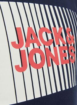 Sweat Jack & Jones Corp. Logo Bleu Marine pour Garçon