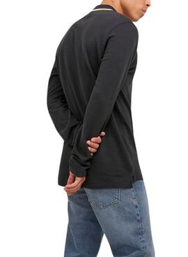 Polo Jack & Jones Bluwin M/L Noire pour Homme