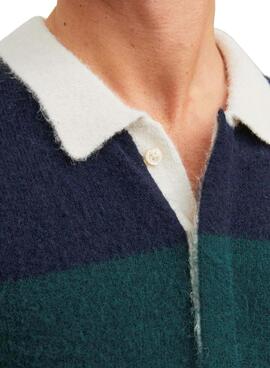 Polo Jack & Jones Wallfr M/L Rayures pour Homme
