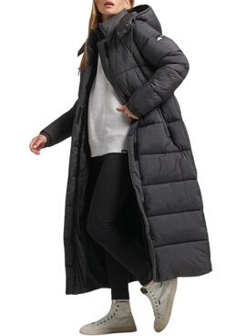 Veste Superdry Ripstop Longline Noire Femme