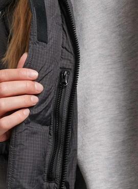 Veste Superdry Ripstop Longline Noire Femme