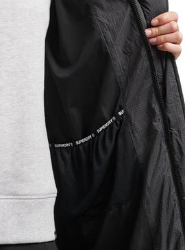 Veste Superdry Ripstop Longline Noire Femme