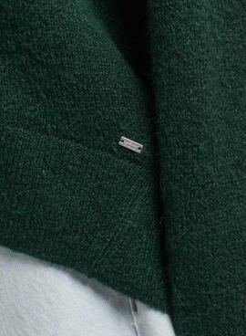 Pull Superdry V Neck Oversized Vert Femme