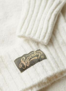 Pull Superdry Essential Rib Blanc pour Femme